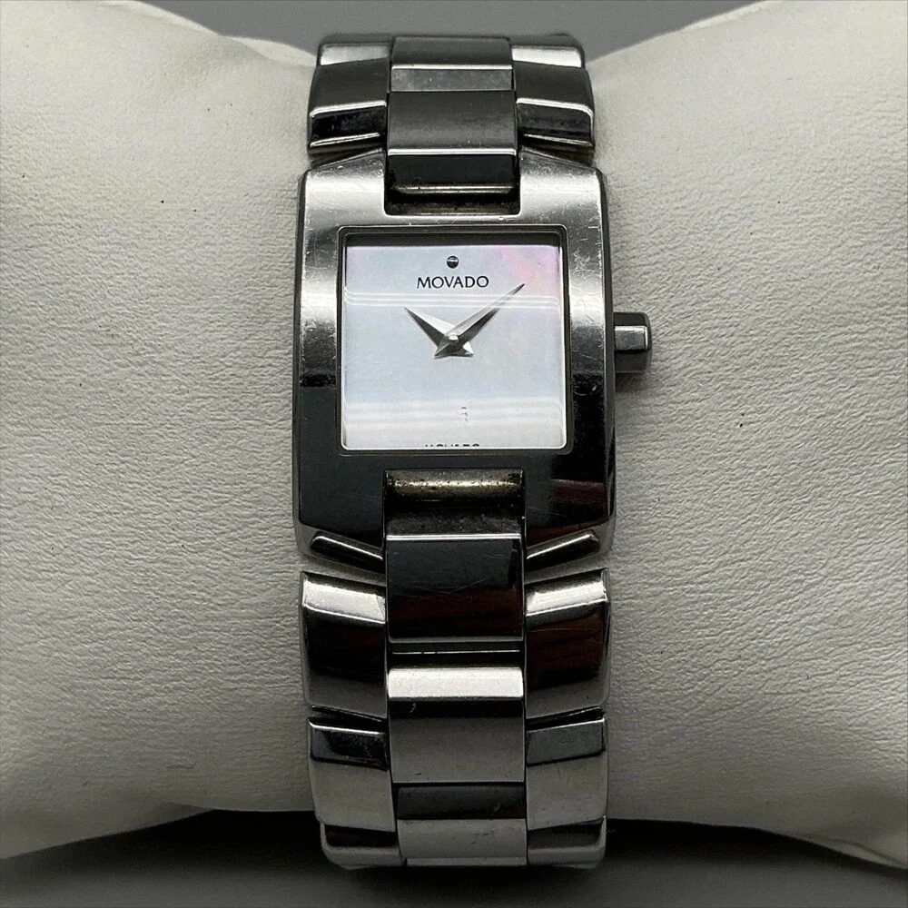 Movado Eliro Manchette Womens Watch 21mm 84-A1-1431 Stainless New Battery 6.75